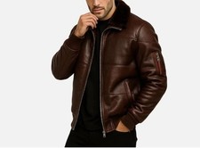 Giubbotto bomber uomo marrone