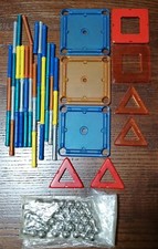 GEOMAG LOTTO Costruzioni Magnetiche 41 aste + 41 Sfere + 9 Pezzi 
