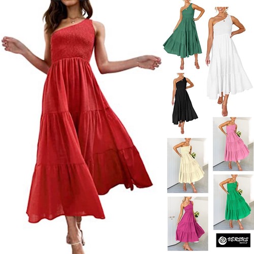 Vestito midi donna mono spalla - midi,
