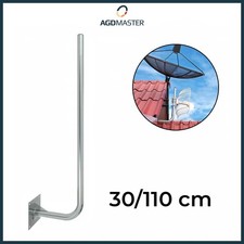 Supporto a Parete 30/110cm in Acciaio per Antenna Zincato per Parabola Satellita