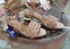 SANDALI DONNA CHAMPAGNE CERIMONIA RENATO BALESTRA RZM111 MATRIMONIO ESTATE 2025