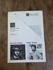 Romano farina e Paolo scirpa galleria San Fedele 1977,solo fascicolo scirpa
