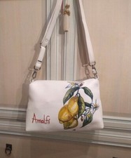 Borsa con limoni   dipinta a mano pezzo unico  PRIMADONNA  