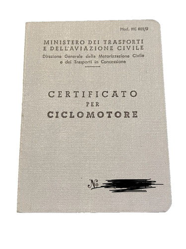 Libretto certificato