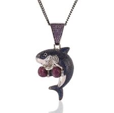 Guantoni da Boxe Squalo da Combattimento Sport MMA Collana Ciondolo + Sacchetto Omaggio