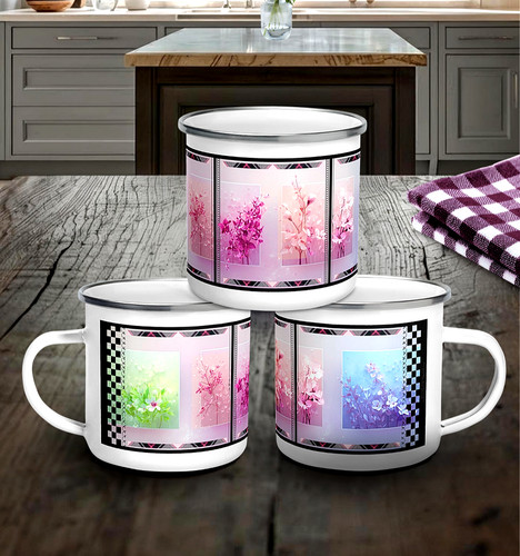 Tazza smaltata primavera - smaltata,
