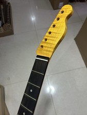 Collo chitarra elettrica acciaio inox 21 tasti fiamma acero palissandro per fai da te Fender Tele