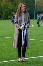 MASSIMO DUTTI CAPPOTTO ARTIGIANALE IN LANA A QUADRI, COME SI VEDE SU KATE, TAGLIA L