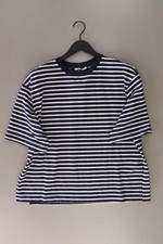 ⭐ Zara camicia per le signore taglia 42, L rigato blu di cotone ⭐