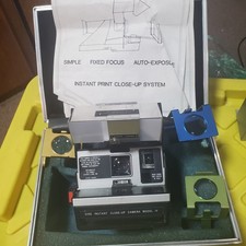 Rara fotocamera Polaroid Dine Instant Close-up modello IV 3 obiettivi e custodia