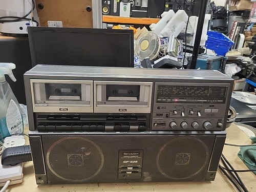 Boombox doppia cassetta sharp - doppia,