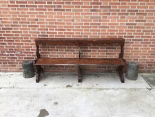 ANTICO BANCO DA CHIESA EPOCA 800 PANCA ABETE BANCO PANCHINA TAVERNA RISTORANTE