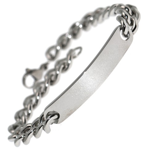 Bracciale acciaio anallergico - acciaio,