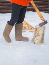 Stivali uomo feltro lana di