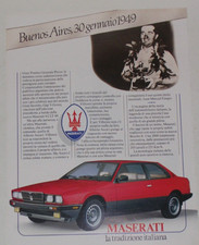 Advert Pubblicità 1984 MASERATI BITURBO S 2000
