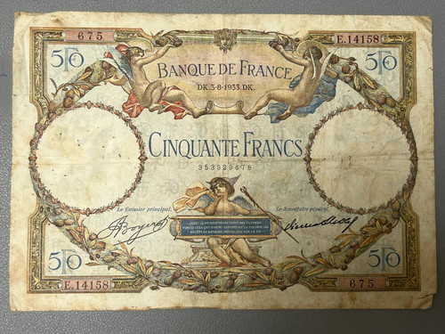 Banconota francia franchi - banconota,