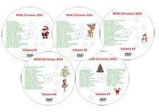 NOW Christmas 2024 the Videos . 5 DVDS, 118 video tracks