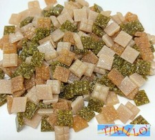 MOSAICO - Tessere mosaico pasta vetro 1x1 cm -1 kg/1500 pezzi - Misto naturale