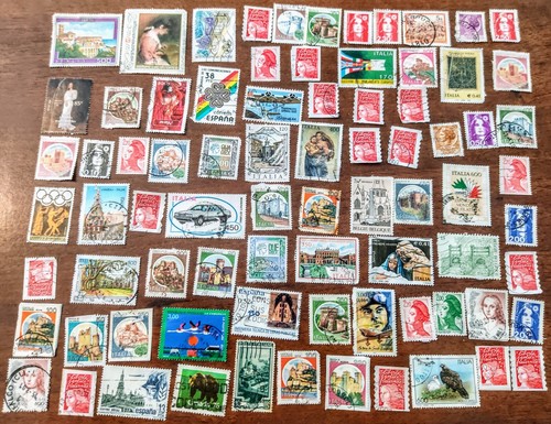 Lotto francobolli - di, 60