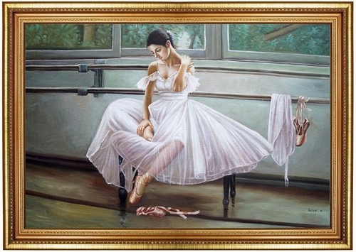 Quadro olio ballerina ragazza