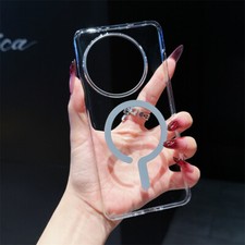 Custodia posteriore magnetica rigida trasparente per OnePlus 13/13R slim query trasparente cover