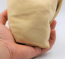 VERA PELLE DI DAINO SCAMOSCIATA NATURALE PER AUTO MOTO CAMION CASA TG.30 52x34cm