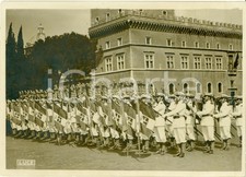 1939 ROMA Giornata della MARINA Omaggio bandiere in Piazza VENEZIA *Fotografia