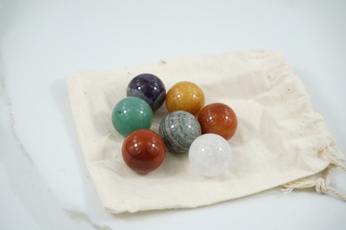 Set sfere chakra quarzo - 7,