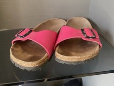 Birkenstock Madrid N 41 Ciabatte Donna Lampone Elegante Punti Ruggìne Vedi Foto