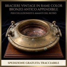 Braciere vintage rame color - vintage, in
