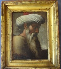 Dipinto del 600   olio su tela, Testa Di Arabo ,Uomo Con Turbante 