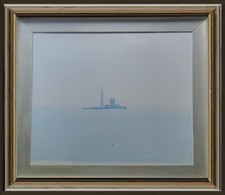 ARTE ITALIA META' '900 MARINA VENEZIA SAN GIORGIO olio tela VIRGILIO GUIDI ROMA