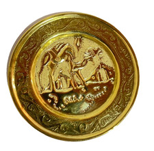 Piatto ricordo metallo tono