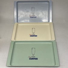 3x CAMPARI BITTER VASSOIO PUBBLICITARIO ANNI 60 K.E.A.N. Vintage Design ITALY #2