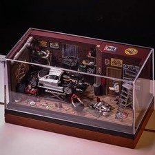 Diorama 1:64 garage LED vista