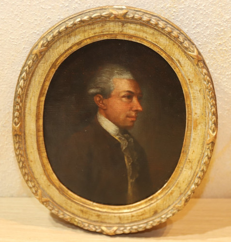Biedermeier dipinto olio uomo