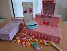 Accessori Barbie cucina, letti, vari per ricambi vintage 1990