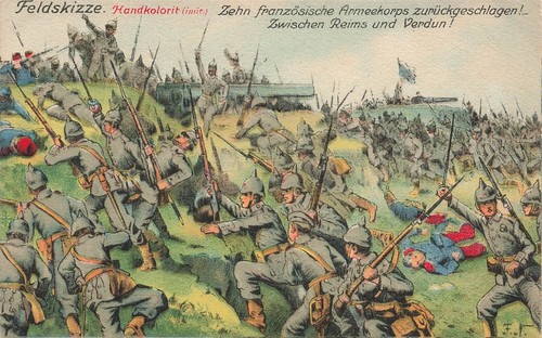 Cartolina ww1 dieci corpi - ww1,