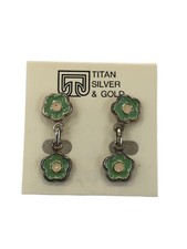 ORECCHINI PENDENTE FIORI LACCA