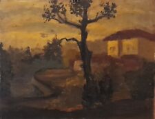 ATTILIO FERRERO, Olio su tavola, "Preludio di temporale", Torino 1941