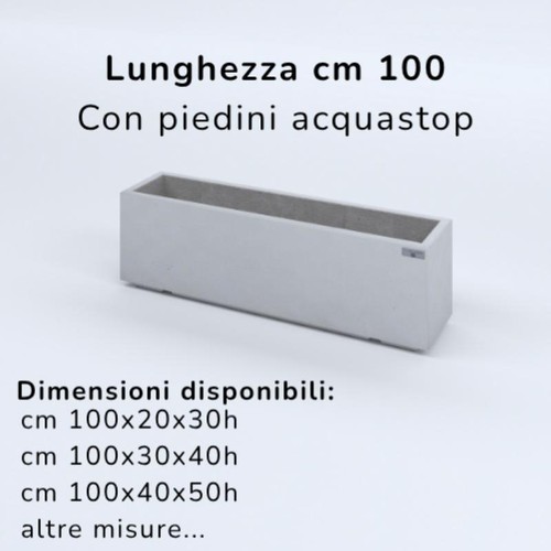 Fioriere cemento lisce - cemento,