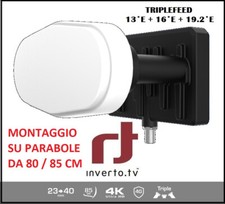LNB Convertitore Satellitare Triple Feed Occhio Illuminatore Parabola 1 Uscita
