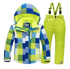 Completo Neve Tuta Sci Giubbotto Set 2 pz Windproof Girls Ski Suit Set CMSW02 P