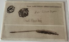 Cartolina Con Firma Di Benito Mussolini 11 Febbraio 1929