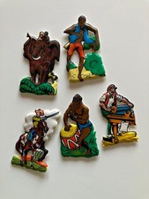 LOTTO 5 FIGURINE PLASTECO FORMAGGINO MIO INVERNIZZI SELVAGGIO WEST UOMO MASCHERA