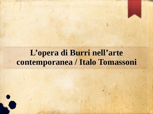 Opera burri nell arte - l’opera,