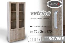 VETRINA MODERNA 4 ANTE MARRONE