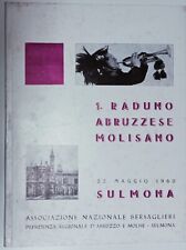 ASSOCIAZIONE NAZIONALE BERSAGLIERI-1°RADUNO ABRUZZO E MOLISE-SULMONA-22-05-1960