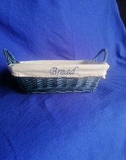 Cestino blu ottanio in vimini