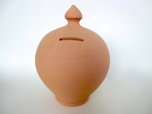 Salvadanaio terracotta 30cm - salvadanaio,